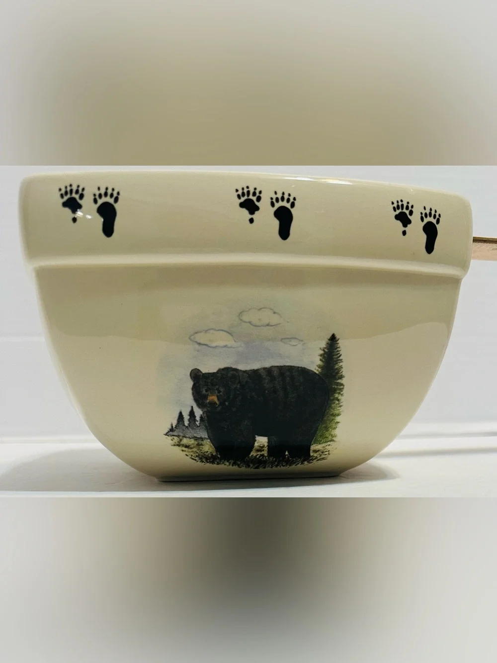 Wildlife Square Nesting Bowls Fish Bear Moose Motif Lot of 3 Animals Debco